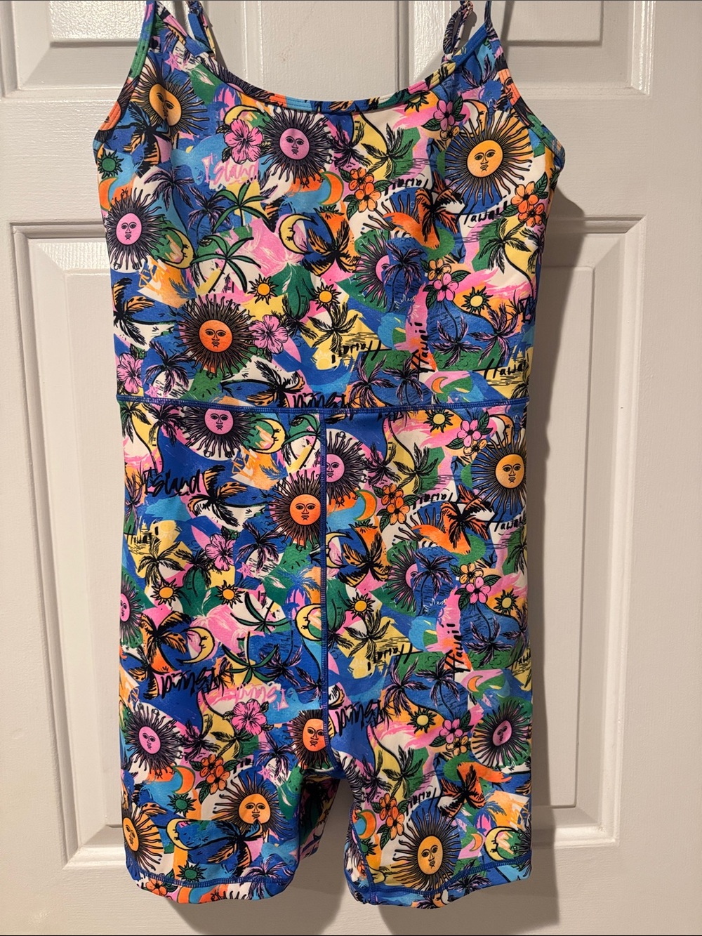Kulani Kinis Multi-Color Tropical Print Romper